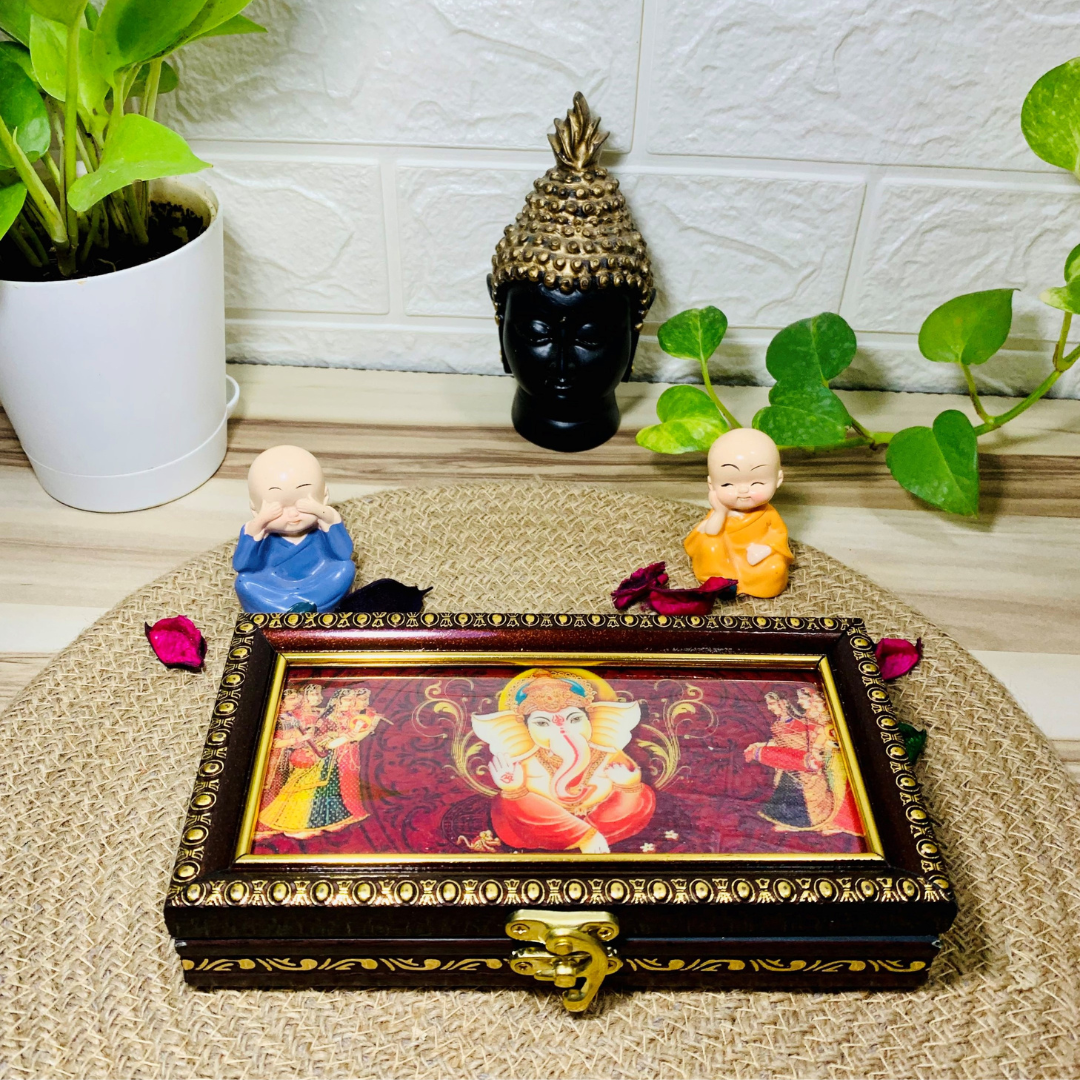 Homefrills Premium 3D Decorative Gifting Cash Box, Shagun Box, Jewellery Box, Money Box, Gaddi Box for Wedding and Engagement,Envelope Wedding Gifts